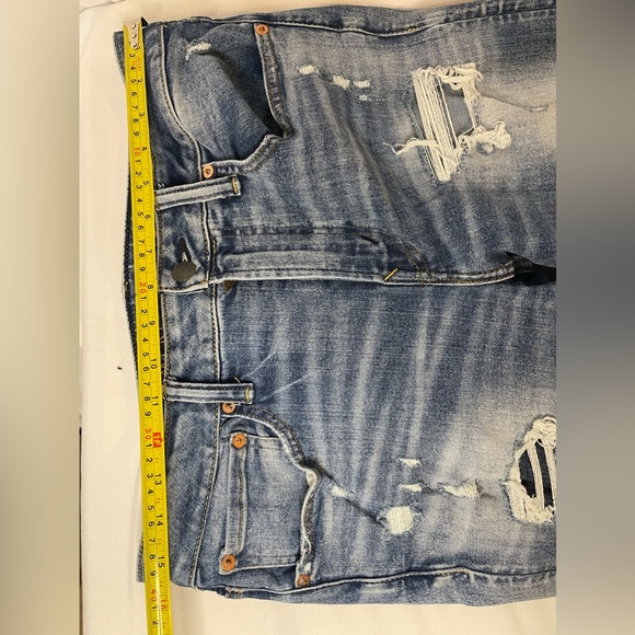 American Eagle Airflex 360 Patched Stacked Skinny Jean - Picture 7 of 7